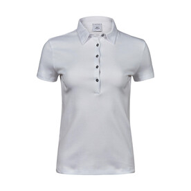 Tee Jays Ladies` Pima Cotton Polo, White, S bedrucken, Art.-Nr. 585540003 Tee Jays Ladies` Pima Cotton Polo, White, S bedrucken, Art.-Nr. 585540003