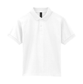 Gildan Kids` DryBlend® Jersey Polo, White, S (122/134) bedrucken, Art.-Nr. 589090003