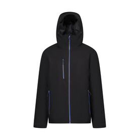 Regatta Navigate Waterproof Jacket, Black/New Royal, S bedrucken, Art.-Nr. 601171493