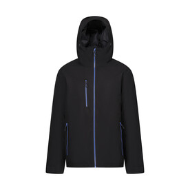Regatta Navigate Waterproof Jacket, Black/New Royal, S bedrucken, Art.-Nr. 601171493