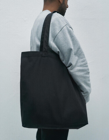 True Blanks Cotton Canvas Large Tote, Off Black, One Size bedrucken, Art.-Nr. 601411020