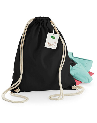Westford Mill EarthAware™ Organic Gymsac, Natural, One Size bedrucken, Art.-Nr. 609280080