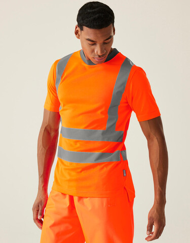 Regatta Pro Hi-Vis T-Shirt, Orange, S bedrucken, Art.-Nr. 612174121