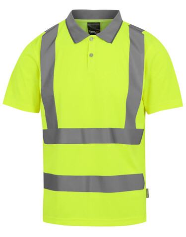 Regatta Pro Hi-Vis Polo, Yellow, 2XL bedrucken, Art.-Nr. 613176015