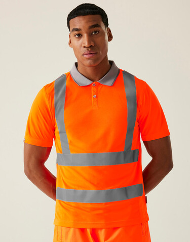 Regatta Pro Hi-Vis Polo, Orange, L bedrucken, Art.-Nr. 613174123