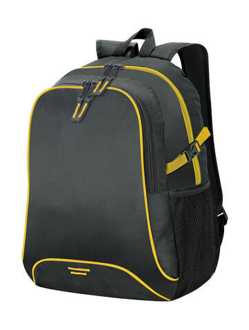 Shugon Osaka Basic Backpack, Black/Yellow, One Size bedrucken, Art.-Nr. 613381690