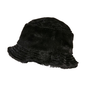 Flexfit Fake Fur Bucket Hat, Black, One Size bedrucken, Art.-Nr. 613681010
