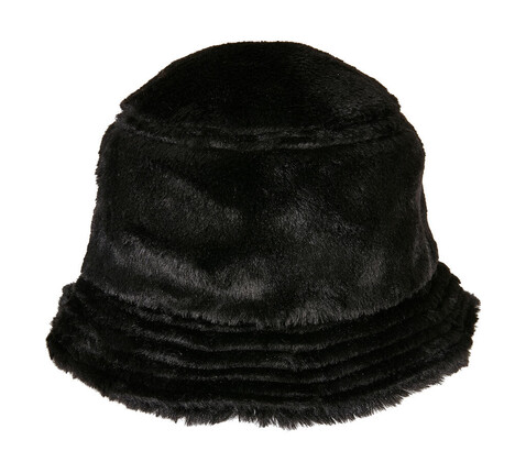 Flexfit Fake Fur Bucket Hat, Black, One Size bedrucken, Art.-Nr. 613681010