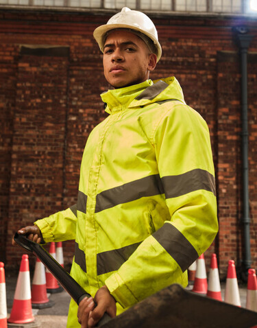 Regatta Pro Hi-Vis Dover Jacket, Yellow, XL bedrucken, Art.-Nr. 614176014