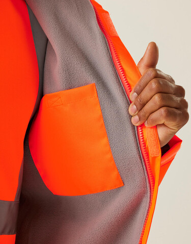 Regatta Pro Hi-Vis Dover Jacket, Yellow, XL bedrucken, Art.-Nr. 614176014