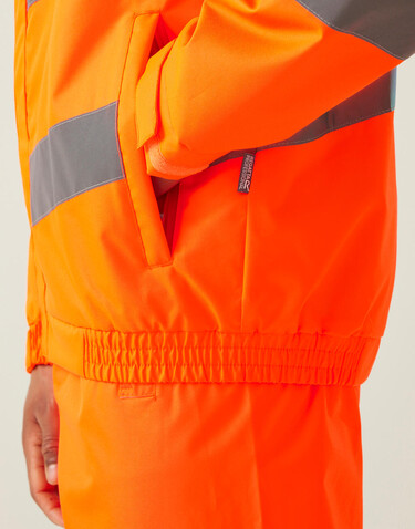 Regatta Pro Hi-Vis Dover Jacket, Yellow, 4XL bedrucken, Art.-Nr. 614176017