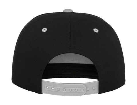 Flexfit Classic 5 Panel Snapback, Black/Silver, One Size bedrucken, Art.-Nr. 614681580
