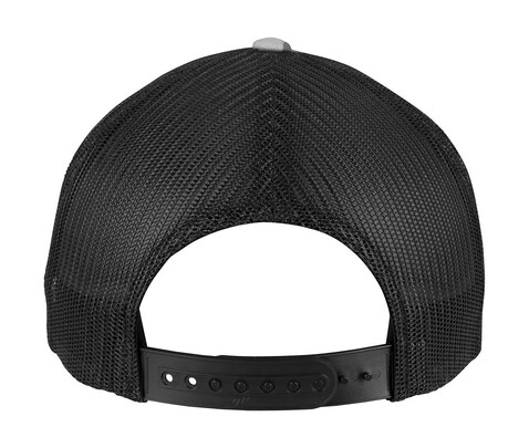 Flexfit Camo Trucker Cap, Wood Camo/Black, One Size bedrucken, Art.-Nr. 615687530