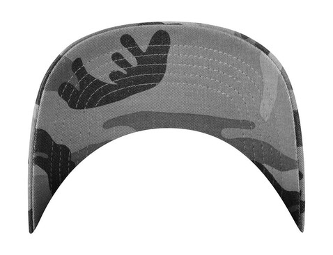 Flexfit Camo Trucker Cap, Wood Camo/Black, One Size bedrucken, Art.-Nr. 615687530