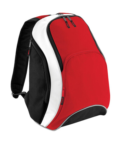 Bag Base Teamwear Backpack, Classic Red/Black/White, One Size bedrucken, Art.-Nr. 617294860