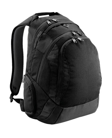 Quadra Vessel™ Laptop Backpack, Black, One Size bedrucken, Art.-Nr. 621301010