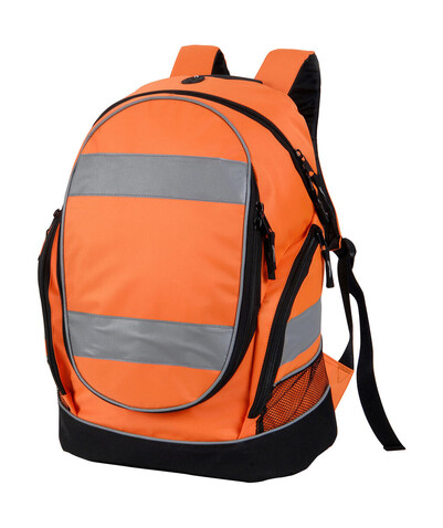 Shugon Hi-Vis Backpack, Hi-Vis Orange/Black, One Size bedrucken, Art.-Nr. 621384650