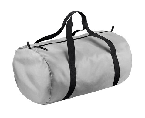 Bag Base Packaway Barrel Bag, Silver/Black, One Size bedrucken, Art.-Nr. 623297660 Bag Base Packaway Barrel Bag, Silver/Black, One Size bedrucken, Art.-Nr. 623297660