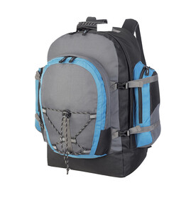 Shugon Monte Rosa Classic Travel Rucksack, Dark Grey/Black/Petrol, One Size bedrucken, Art.-Nr. 624381940