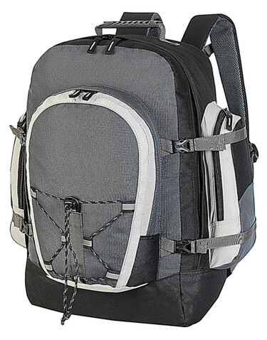 Shugon Monte Rosa Classic Travel Rucksack, Dark Grey/Black/Petrol, One Size bedrucken, Art.-Nr. 624381940