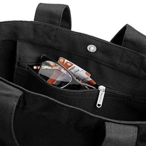 Bag Base Canvas Day Bag, Light Grey, One Size bedrucken, Art.-Nr. 626291380