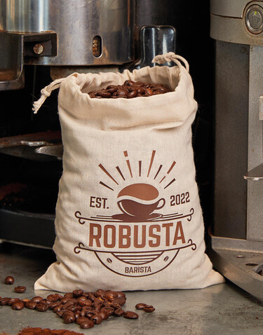 SG ACCESSORIES - BAGS Cotton Stuff Bag, Natural, S (25x30) bedrucken, Art.-Nr. 626570083