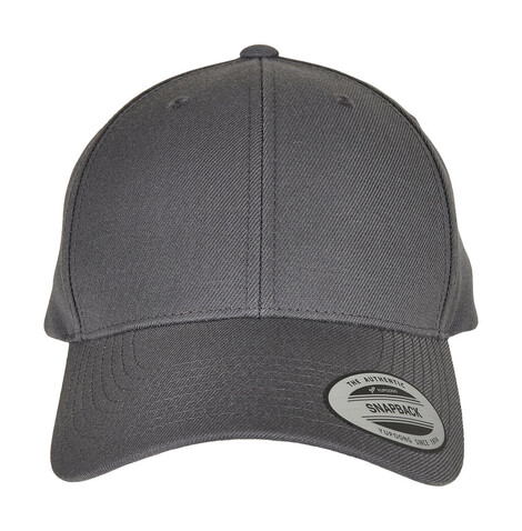 Flexfit Premium Curved Visor Snapback Cap, Dark Grey, One Size bedrucken, Art.-Nr. 626681280