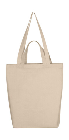 SG ACCESSORIES - BAGS Double Handle Gusset Bag, Natural, One Size bedrucken, Art.-Nr. 629570080