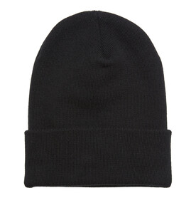 Flexfit Heavyweight Organic Long Beanie, Black, One Size bedrucken, Art.-Nr. 630681010