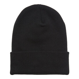 Flexfit Heavyweight Organic Long Beanie, Black, One Size bedrucken, Art.-Nr. 630681010