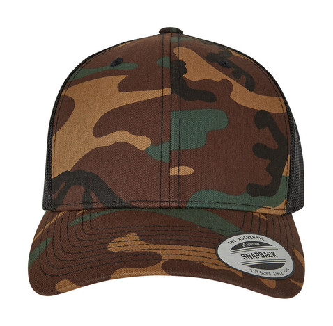 Flexfit Retro Trucker Camo, Camo/Black, One Size bedrucken, Art.-Nr. 632687580 Flexfit Retro Trucker Camo, Camo/Black, One Size bedrucken, Art.-Nr. 632687580