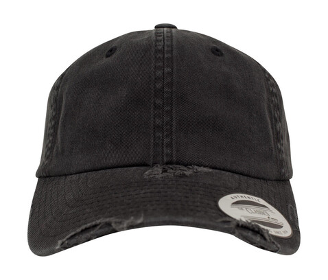 Flexfit Low Profile Destroyed Cap, Black, One Size bedrucken, Art.-Nr. 633681010