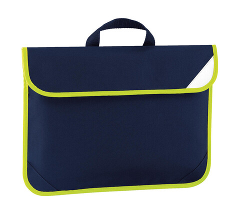 Quadra Enhanced-Viz Book Bag, French Navy, One Size bedrucken, Art.-Nr. 635302010