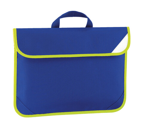 Quadra Enhanced-Viz Book Bag, Bright Royal, One Size bedrucken, Art.-Nr. 635303060