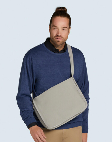 SG ACCESSORIES - BAGS Canvas Messenger, Denim, One Size bedrucken, Art.-Nr. 637572110