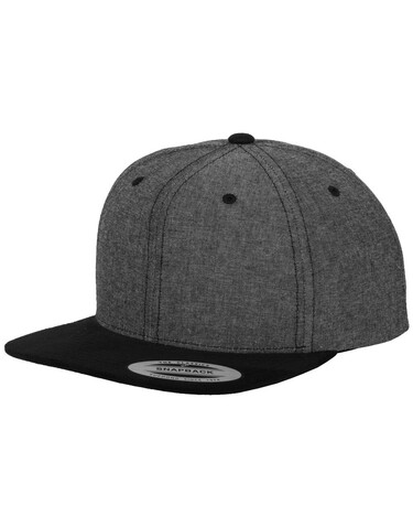 Flexfit Chambray-Suede Snapback, Blue/Beige, One Size bedrucken, Art.-Nr. 638683580