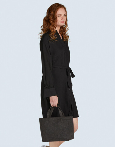 SG ACCESSORIES - BAGS Small Felt Shopper, Charcoal Melange, One Size bedrucken, Art.-Nr. 639571300