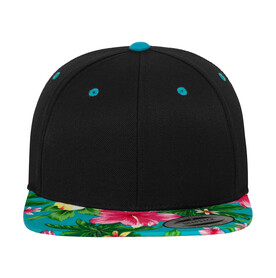 Flexfit Hawaiian Snapback, Black/Aqua, One Size bedrucken, Art.-Nr. 639681430