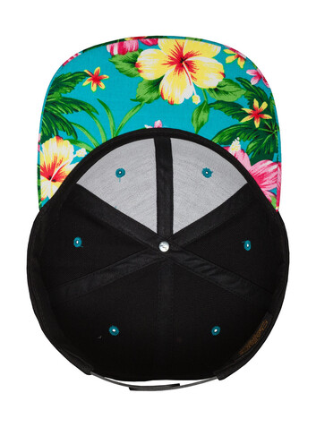Flexfit Hawaiian Snapback, Black/Aqua, One Size bedrucken, Art.-Nr. 639681430