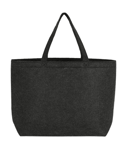 SG ACCESSORIES - BAGS Large Felt Shopper, Charcoal Melange, One Size bedrucken, Art.-Nr. 640571300