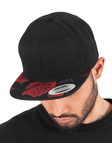 Flexfit Roses Snapback, Black/Red, One Size bedrucken, Art.-Nr. 640681540