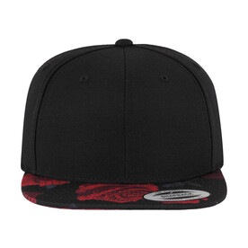 Flexfit Roses Snapback, Black/Red, One Size bedrucken, Art.-Nr. 640681540