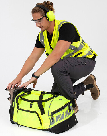 Shugon Daytona Holdall, Hi-Vis Yellow/Black, One Size bedrucken, Art.-Nr. 641386550