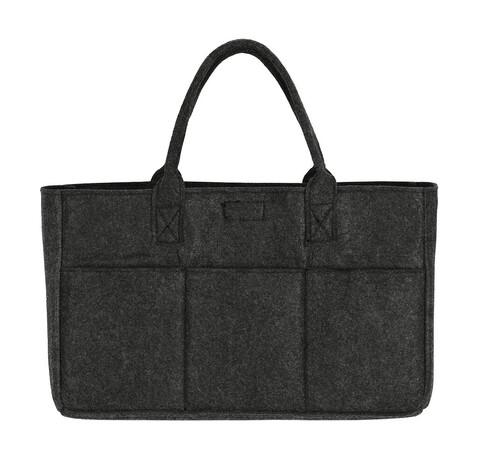 SG ACCESSORIES - BAGS Pocket Felt Shopper, Charcoal Melange, One Size bedrucken, Art.-Nr. 641571300