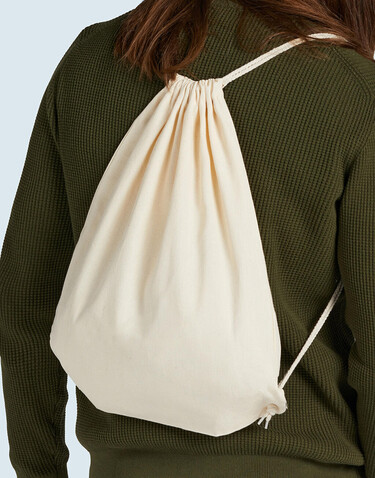SG ACCESSORIES - BAGS Baby Canvas Cotton Drawstring Backpack, Natural, One Size bedrucken, Art.-Nr. 642570080