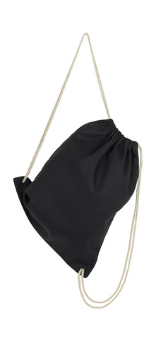 SG ACCESSORIES - BAGS Baby Canvas Cotton Drawstring Backpack, Black, One Size bedrucken, Art.-Nr. 642571010