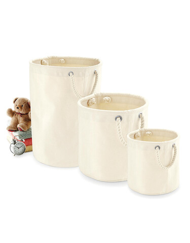 Westford Mill Heavy Canvas Storage Trug, Natural, S bedrucken, Art.-Nr. 645280083