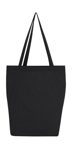 SG ACCESSORIES - BAGS Cotton Bag LH with Gusset, Black, One Size bedrucken, Art.-Nr. 645571010