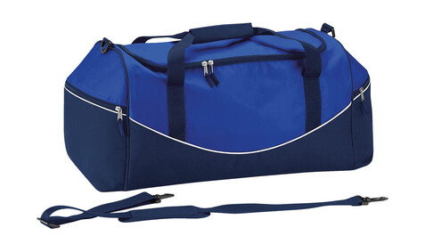 Quadra Teamwear Holdall, Bright Royal/French Navy/White, One Size bedrucken, Art.-Nr. 647303860