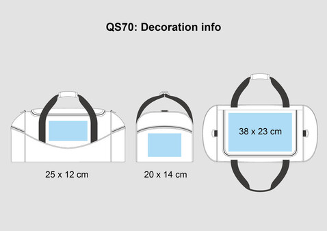 Quadra Teamwear Holdall, Graphite/Black, One Size bedrucken, Art.-Nr. 647301900